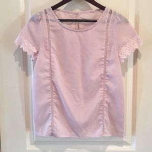 LC Lauren Conrad blouse with scallop sleeve detail